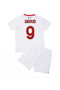 AC Milan Olivier Giroud #9 Babyklær Borte Fotballdrakt til barn 2022-23 Korte ermer (+ Korte bukser)
